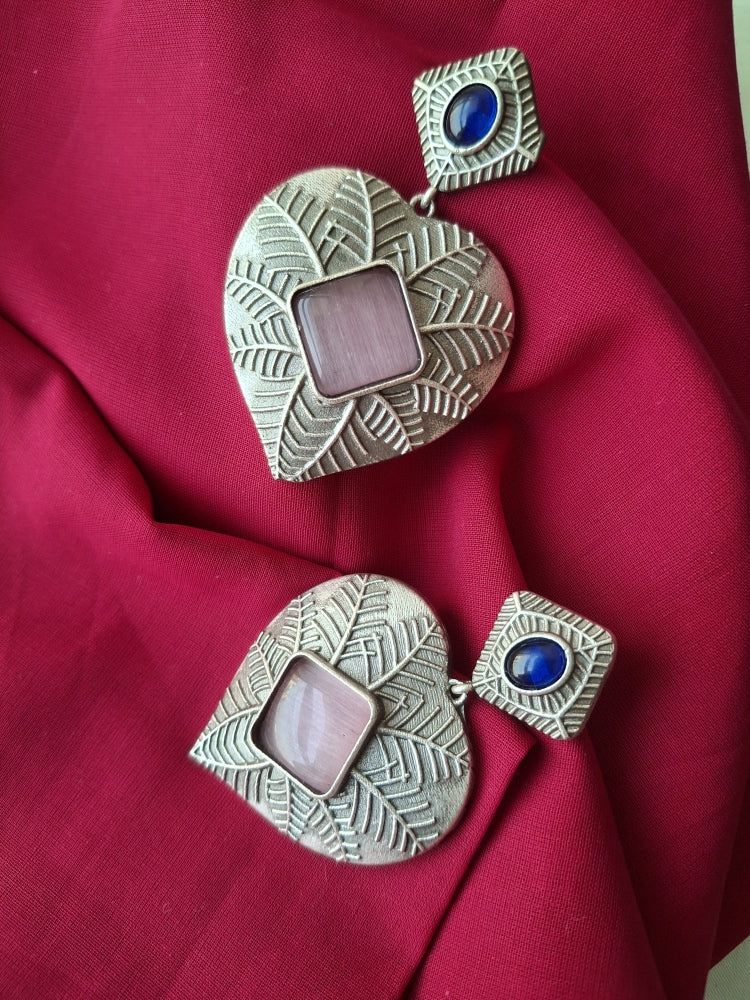 PINK IRA SILVER POLISHED DANGLER