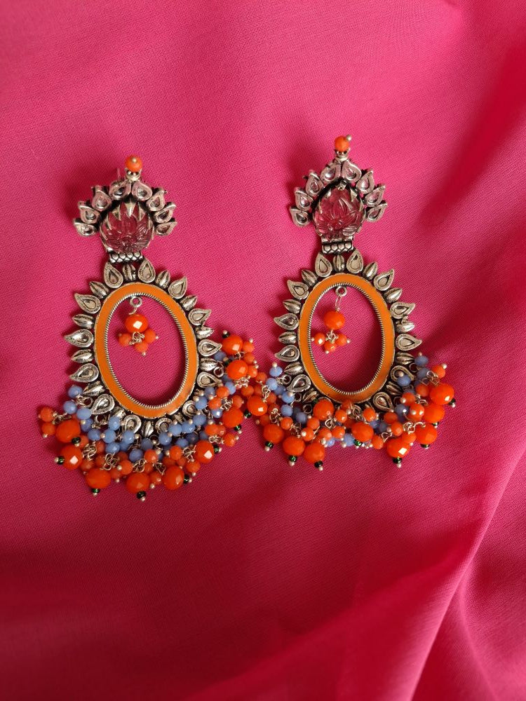 ORANGE AASHVI OXIDISED CHANBALIS