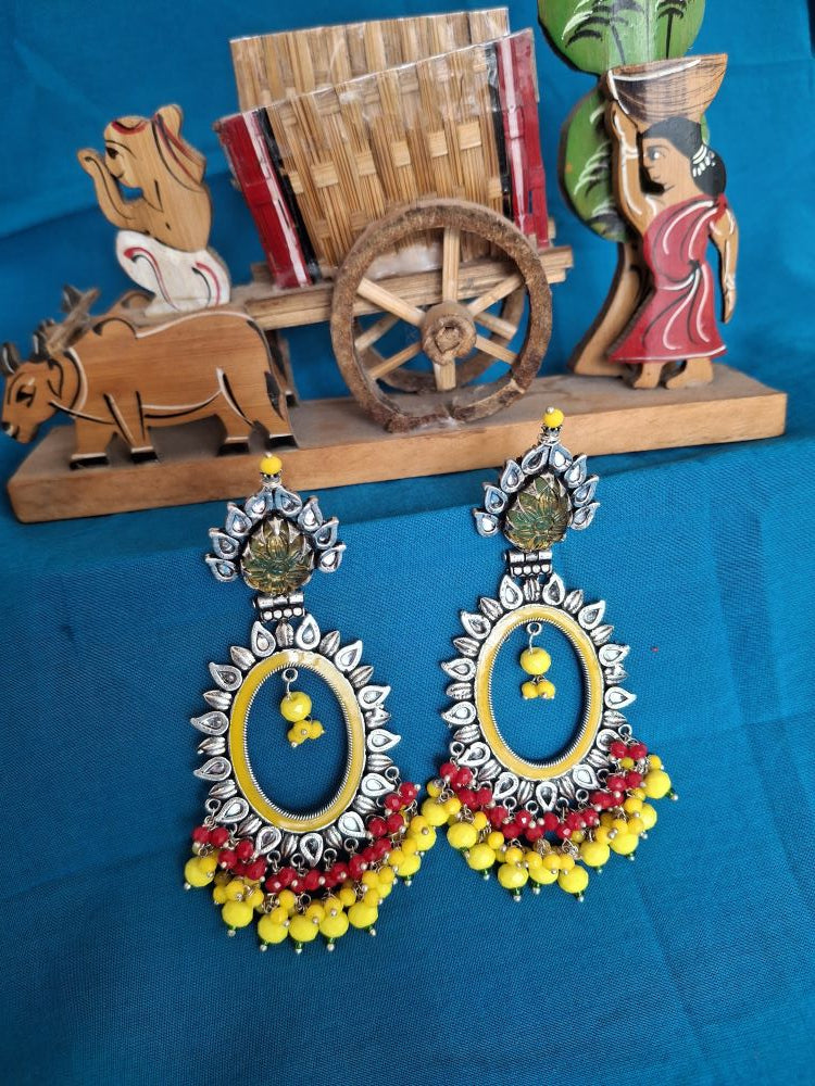 LEMON YELLOW AASHVI OXIDISED CHANBALIS