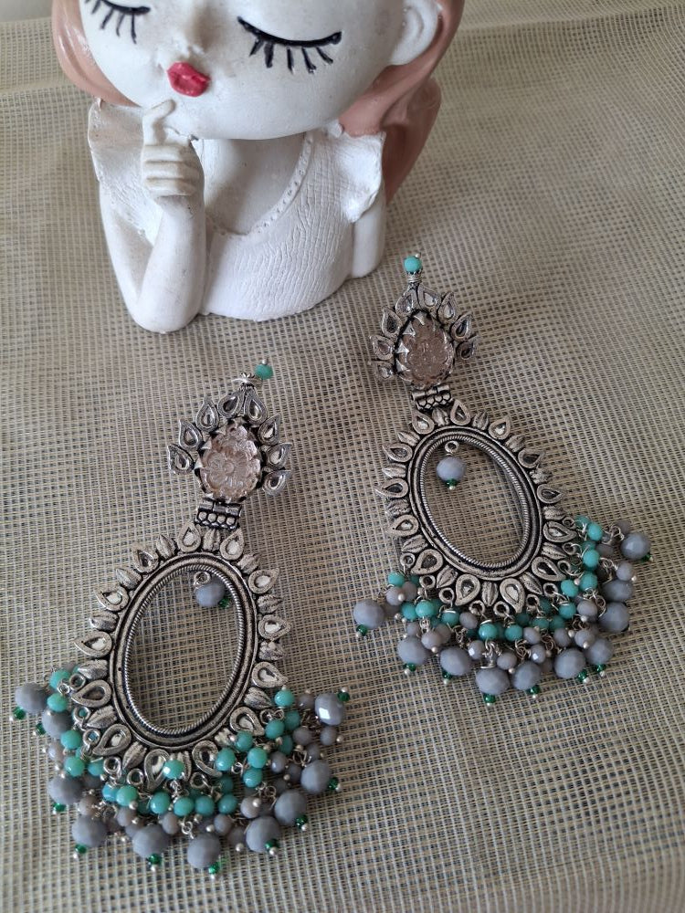 GRAY AASHVI OXIDISED CHANBALIS