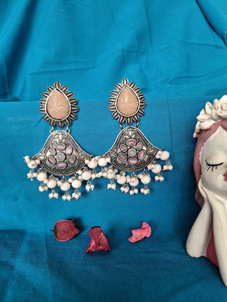 IVORY AAVYA OXIDISED CHANDBALIS