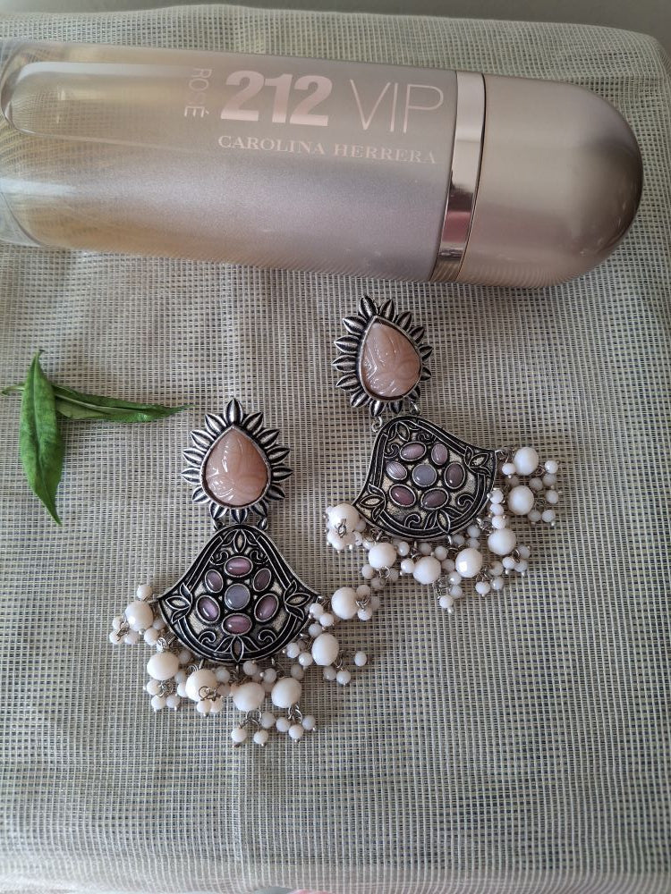 IVORY AAVYA OXIDISED CHANDBALIS