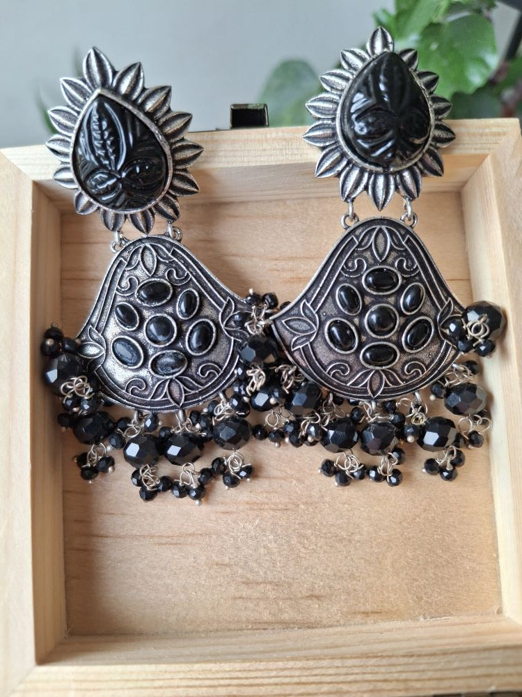 BLACK AAVYA OXIDISED CHANDBALIS