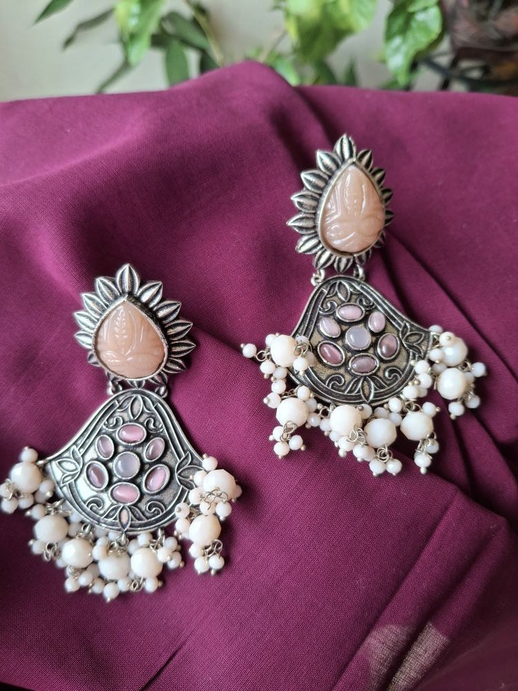 IVORY AAVYA OXIDISED CHANDBALIS