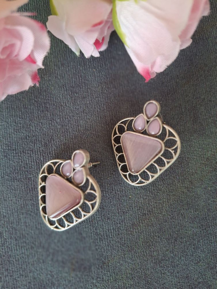 PINK SHANAYA SILVER STUD