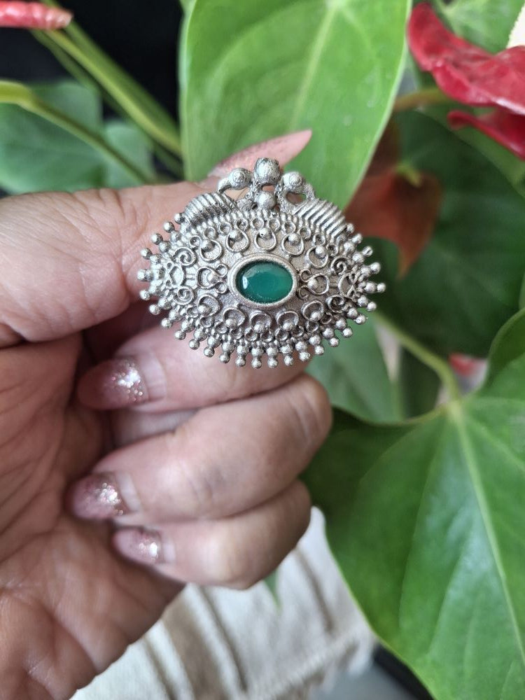 EMERALD SIARA SILVER STUD