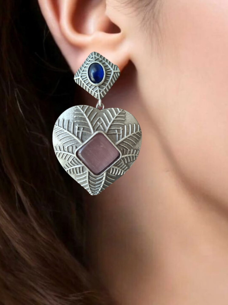 PINK IRA SILVER POLISHED DANGLER