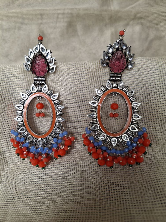 ORANGE AASHVI OXIDISED CHANBALIS