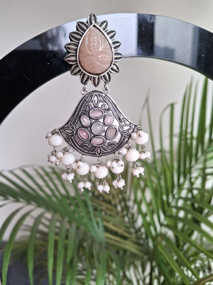 IVORY AAVYA OXIDISED CHANDBALIS
