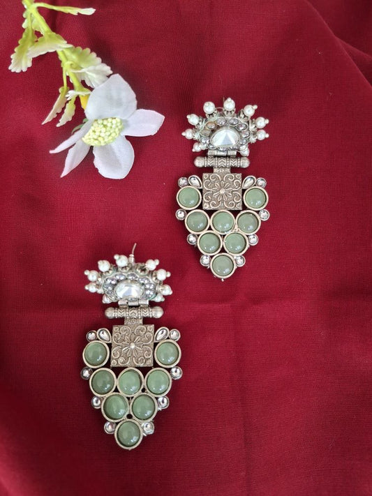 MEHANDI AMAYRA SILVER POLISHED DANGLER