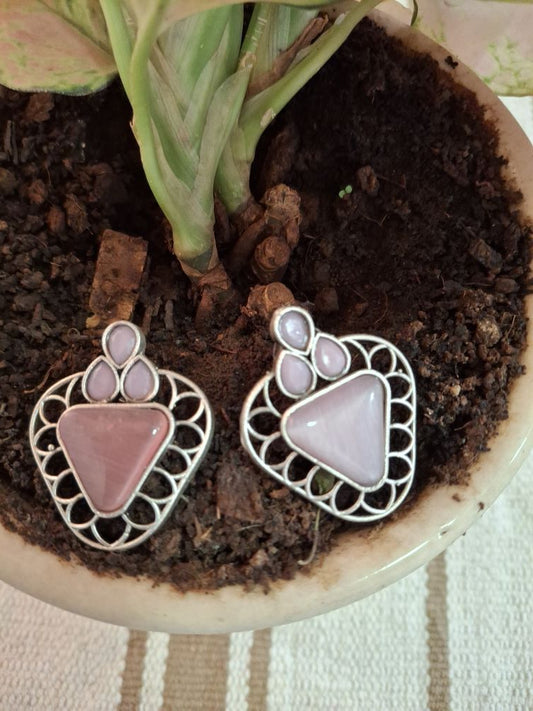 PINK SHANAYA SILVER STUD