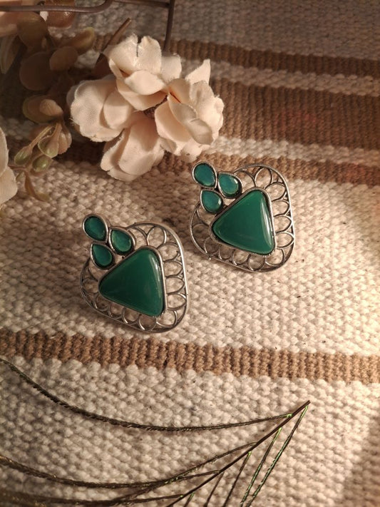 EMERALD SHANAYA SILVER STUD