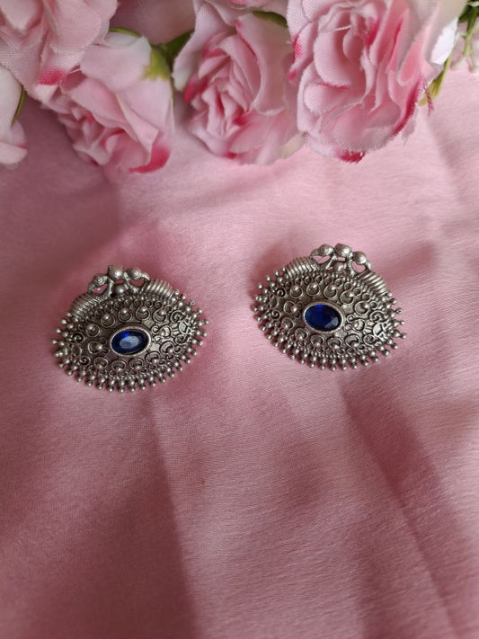 NAVY BLUE SIARA SILVER STUD