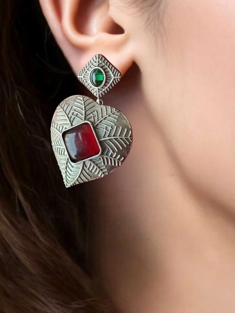 RED IRA SILVER POLISHED  DANGLER
