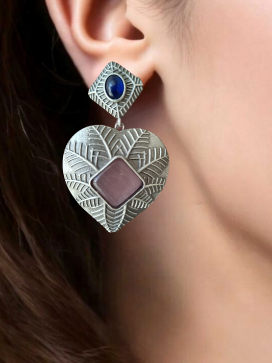 PINK IRA SILVER POLISHED DANGLER